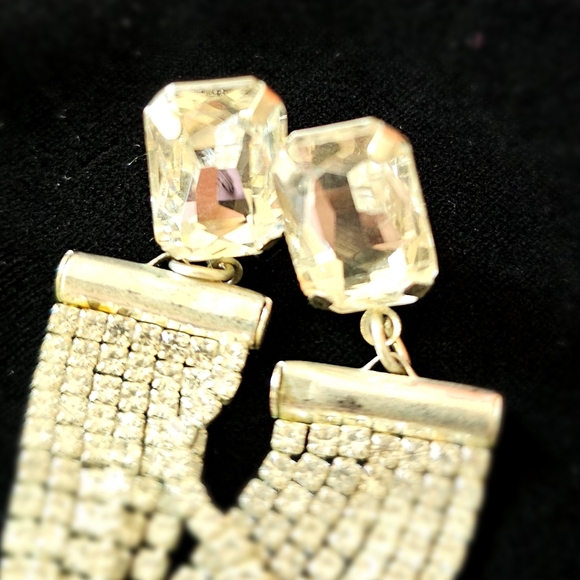 Rhinestone Chandelier Earrings - Picture 3 of 4